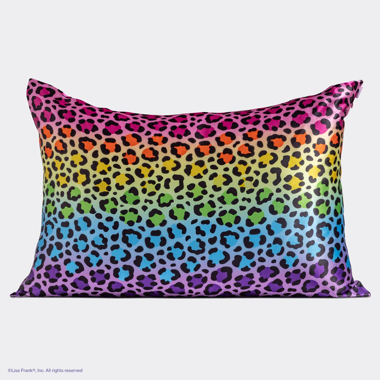 Lisa Frank x Kitsch Standard Satin Pillowcase - Rainbow Leopard