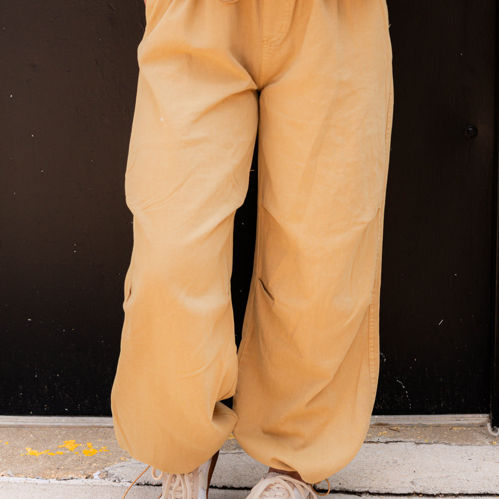 
                      
                        Emelia Mid Rise Parachute Pant | Sand
                      
                    