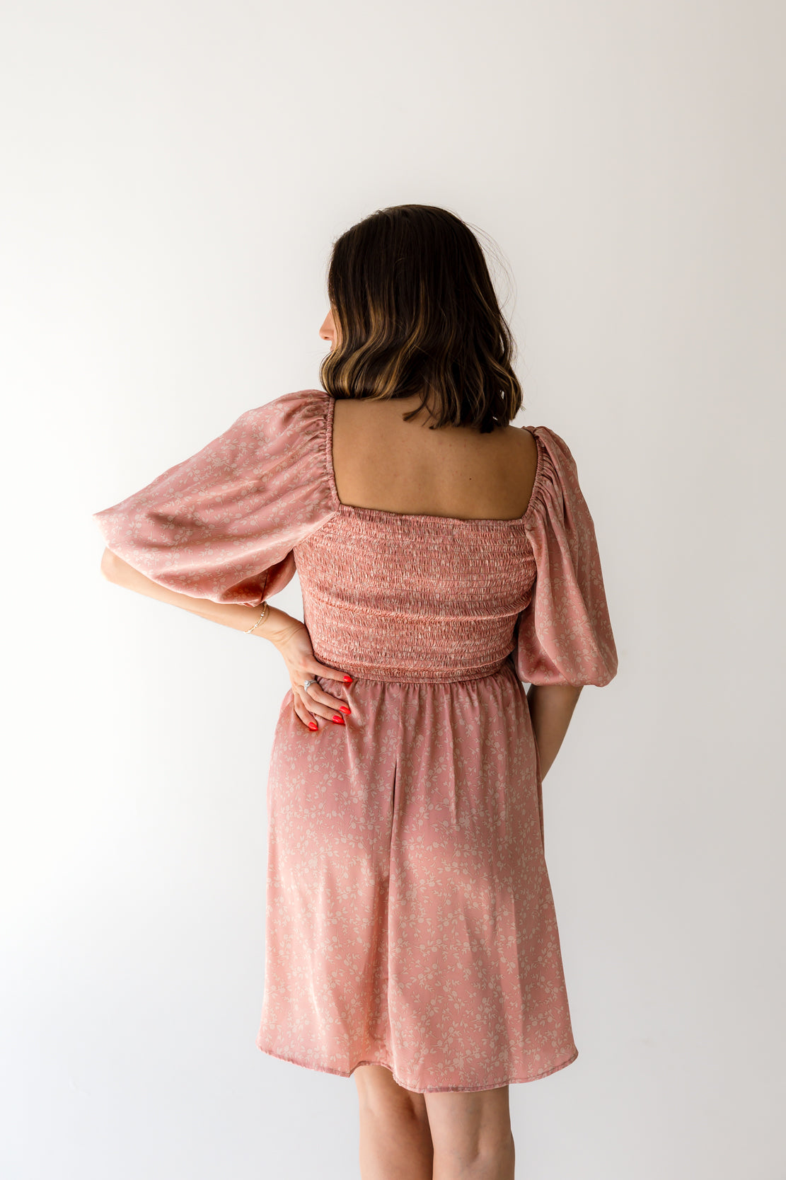 Zuri Floral Babydoll Dress | Dusty Mauve