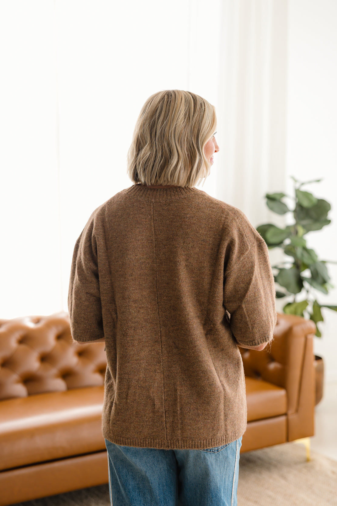 Margot Sweater Tee | Brownie Melange