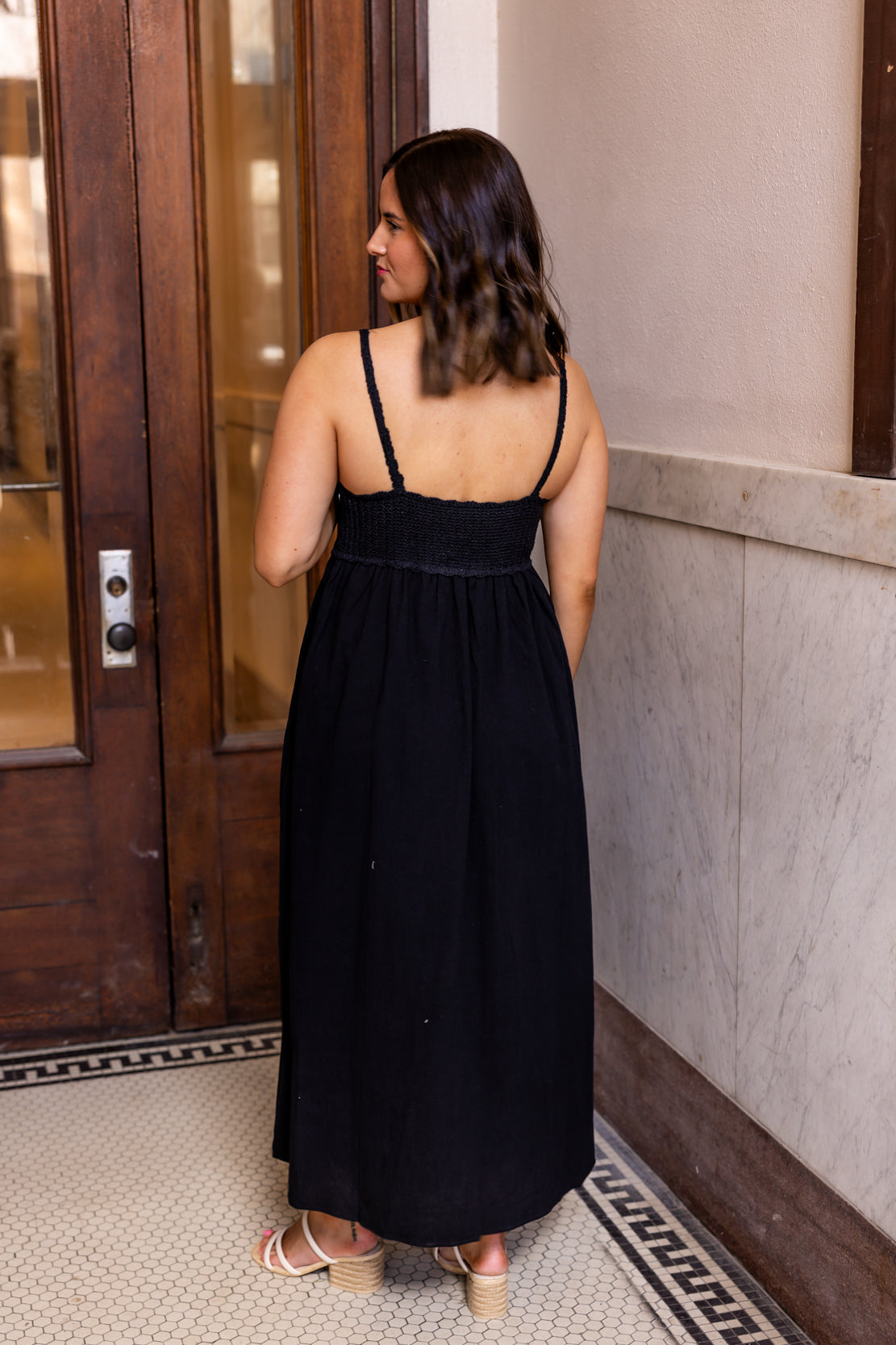Kamryn Crochet Midi Dress | Black | The Vault Clothing Co S / Black Kamryn Crochet Midi Dress | Black | The Vault Clothing Co S / Black