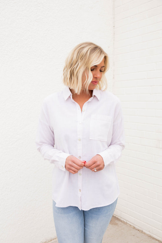 Charlee Striped Button Down | Natural