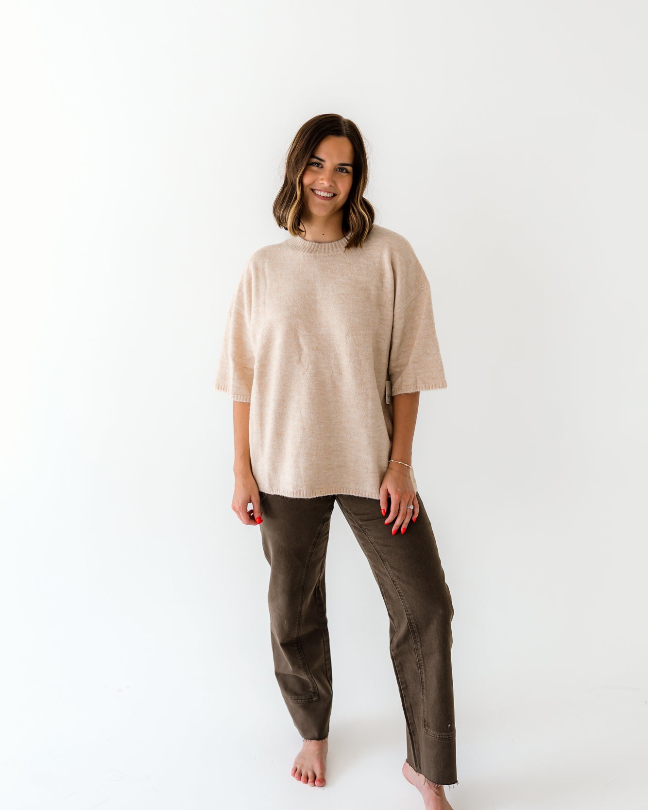 We The Free Risk Taker Mid Rise Straight Jeans | Workwear Brown