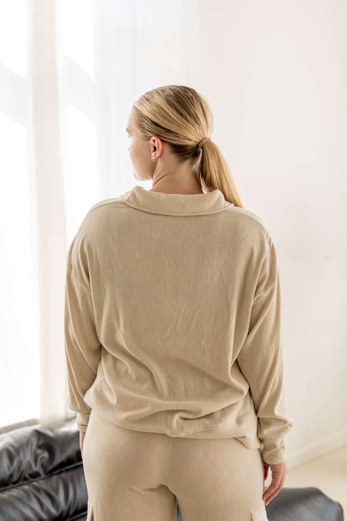 Steph Polo Top | Taupe