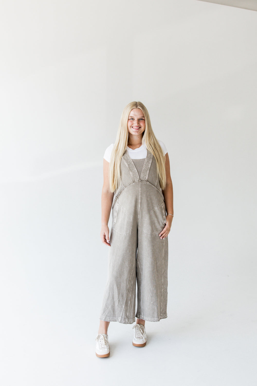 Terry Knit Jumpsuit | Mushroom