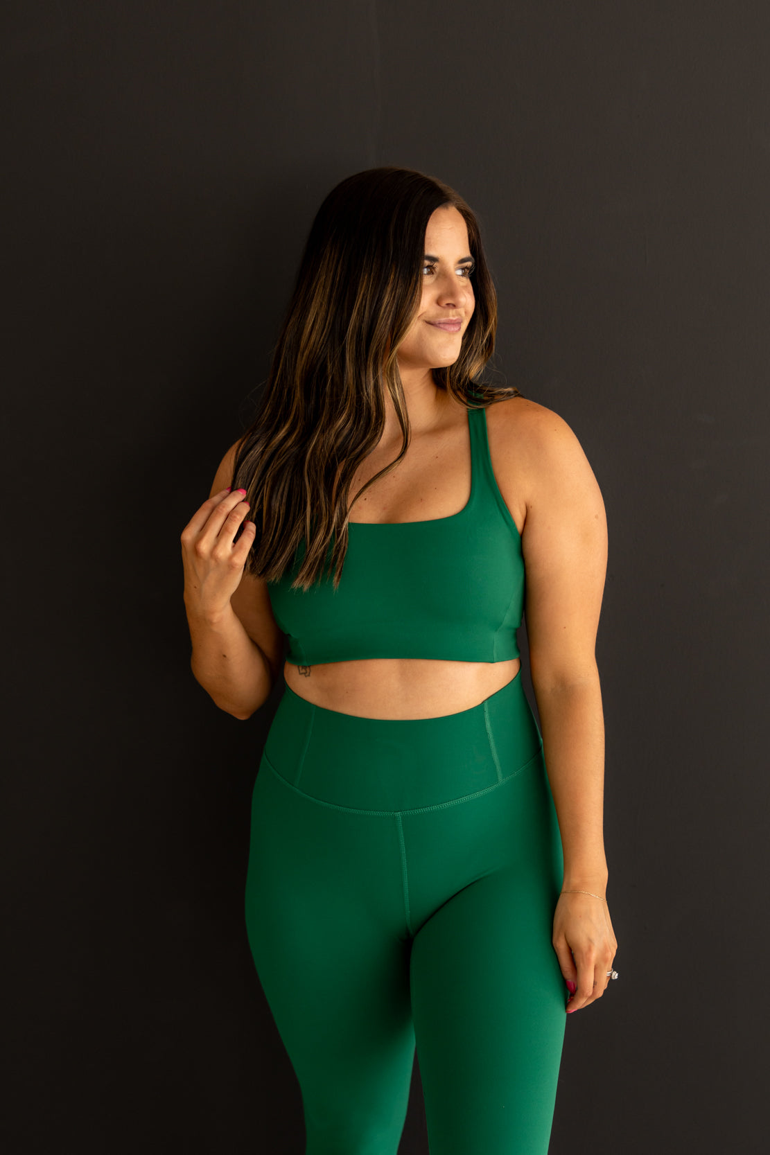 Never Better Square Neck Bra | Heritage Green