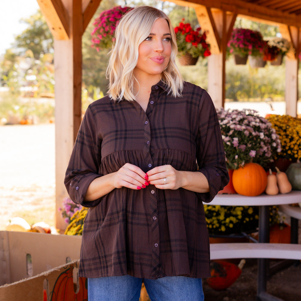 Addie Plaid Button Down | Ash