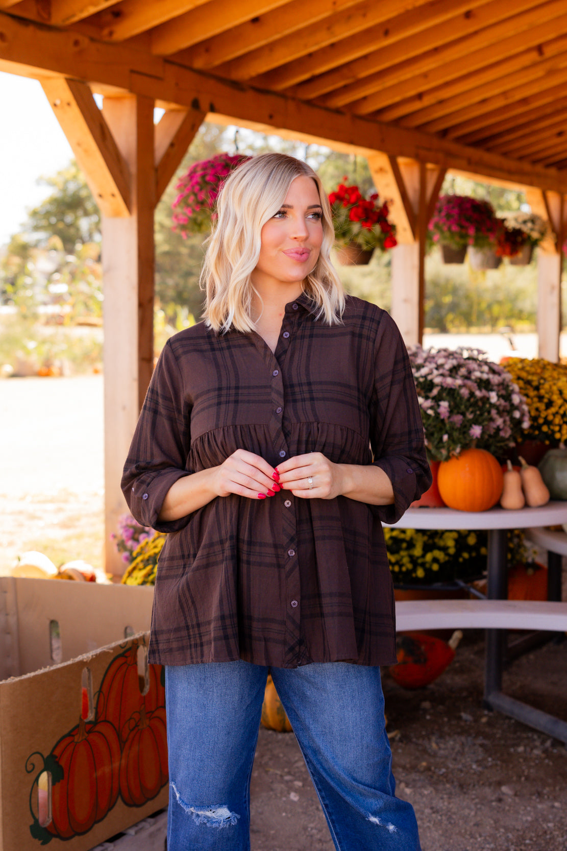 Addie Plaid Button Down | Ash