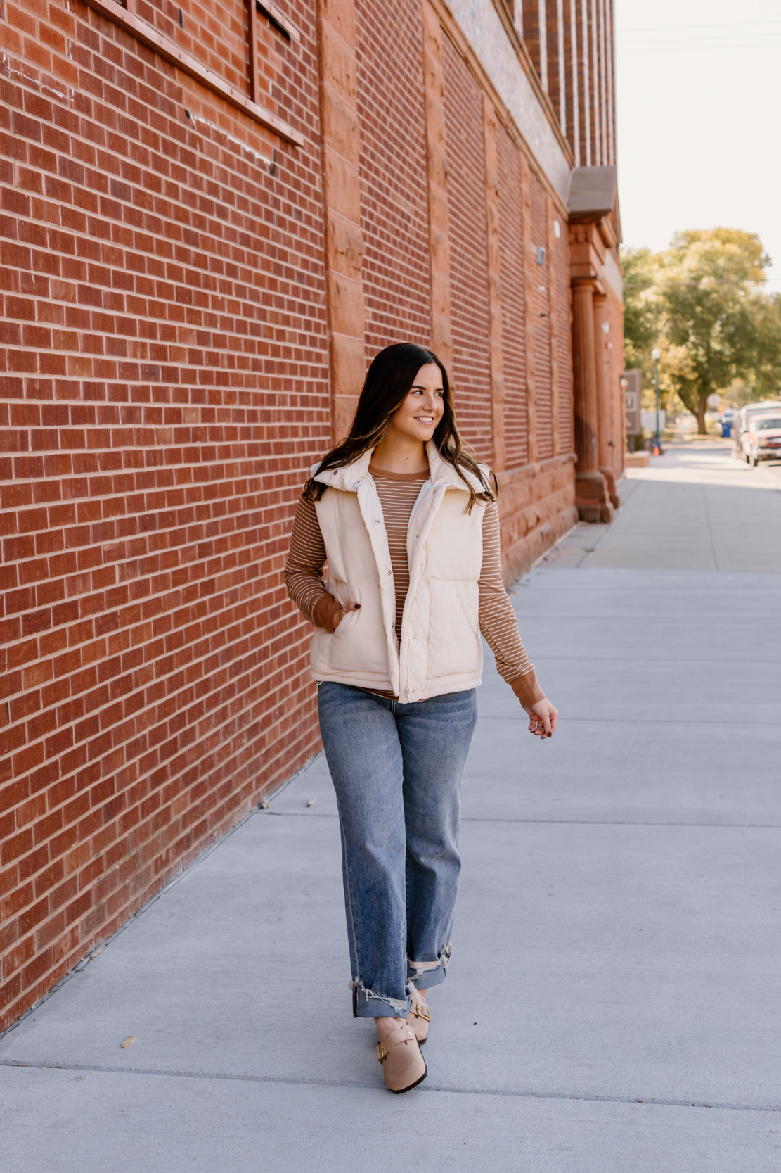 Paisley Oversized Vest | Cream