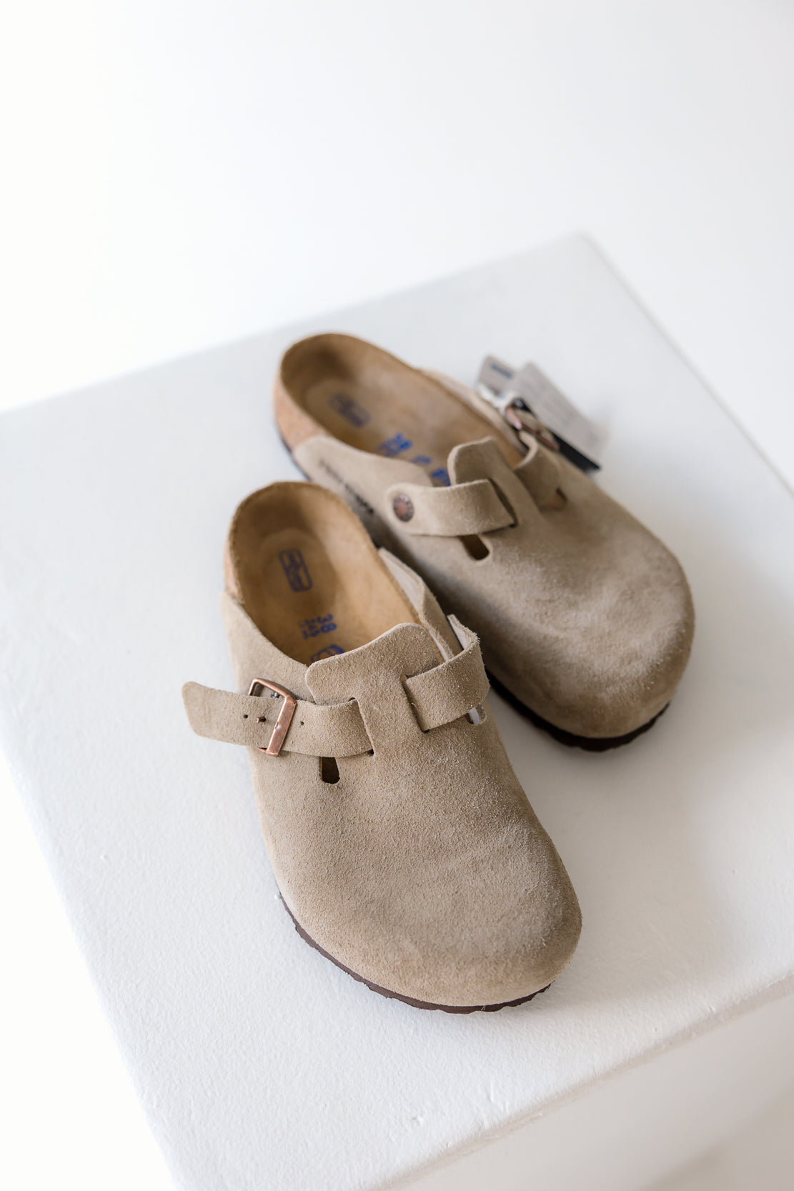 Birkenstock Boston SFB | Suede Taupe – The Vault Clothing Co.
