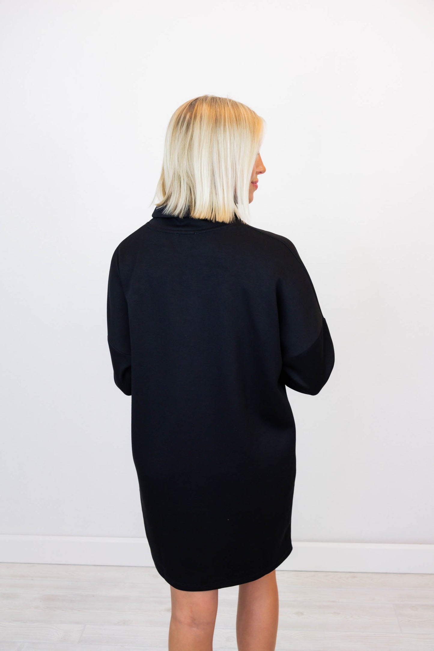 Sarah Cowl Neck Dress | Black