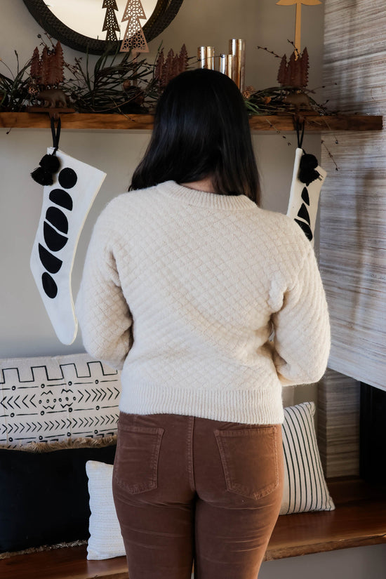 Lillie Textured Sweater | Cream