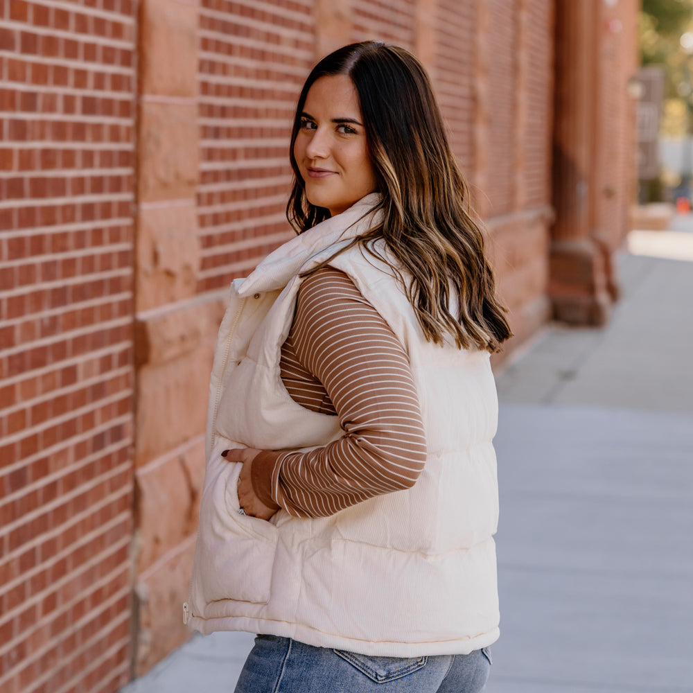 
                      
                        Paisley Oversized Vest | Cream
                      
                    