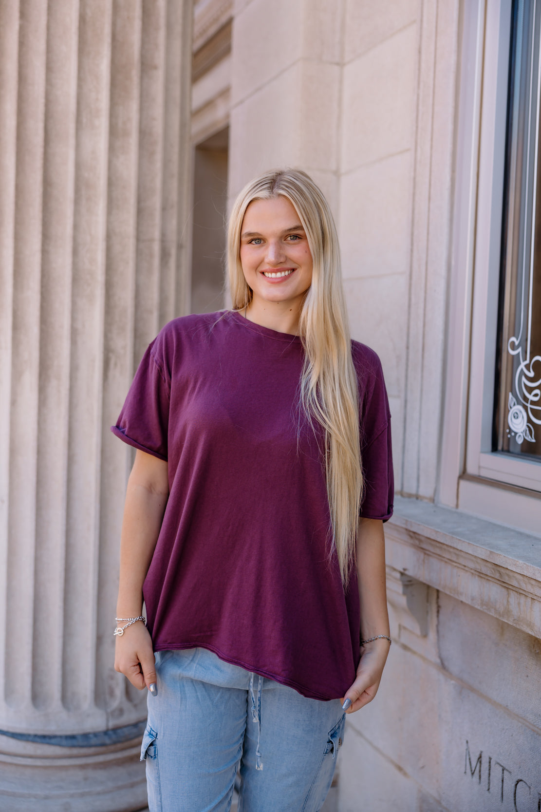 We The Free Nina Tee | Maroon