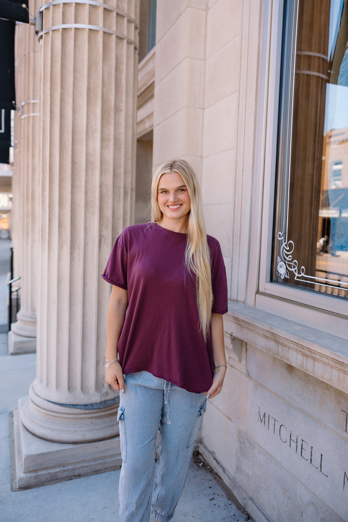 We The Free Nina Tee | Maroon