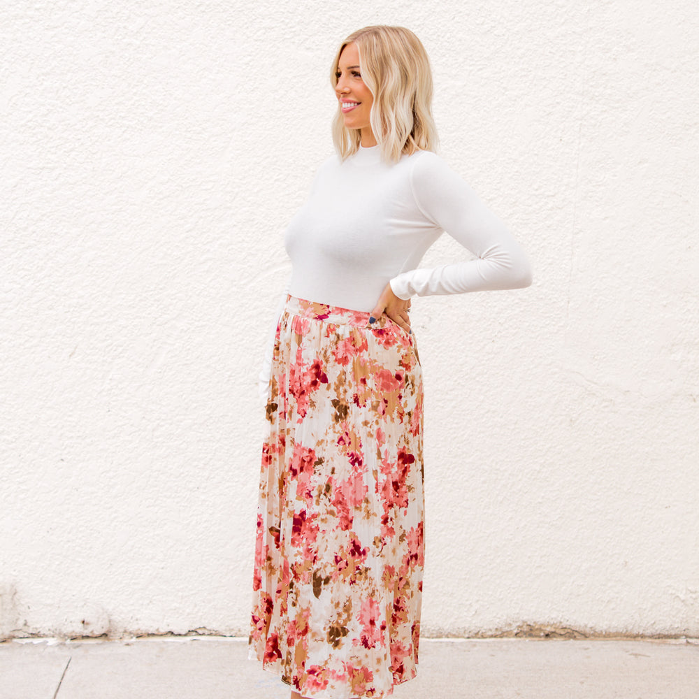 
                      
                        Lottie Pleated Skirt | Pink Multi
                      
                    