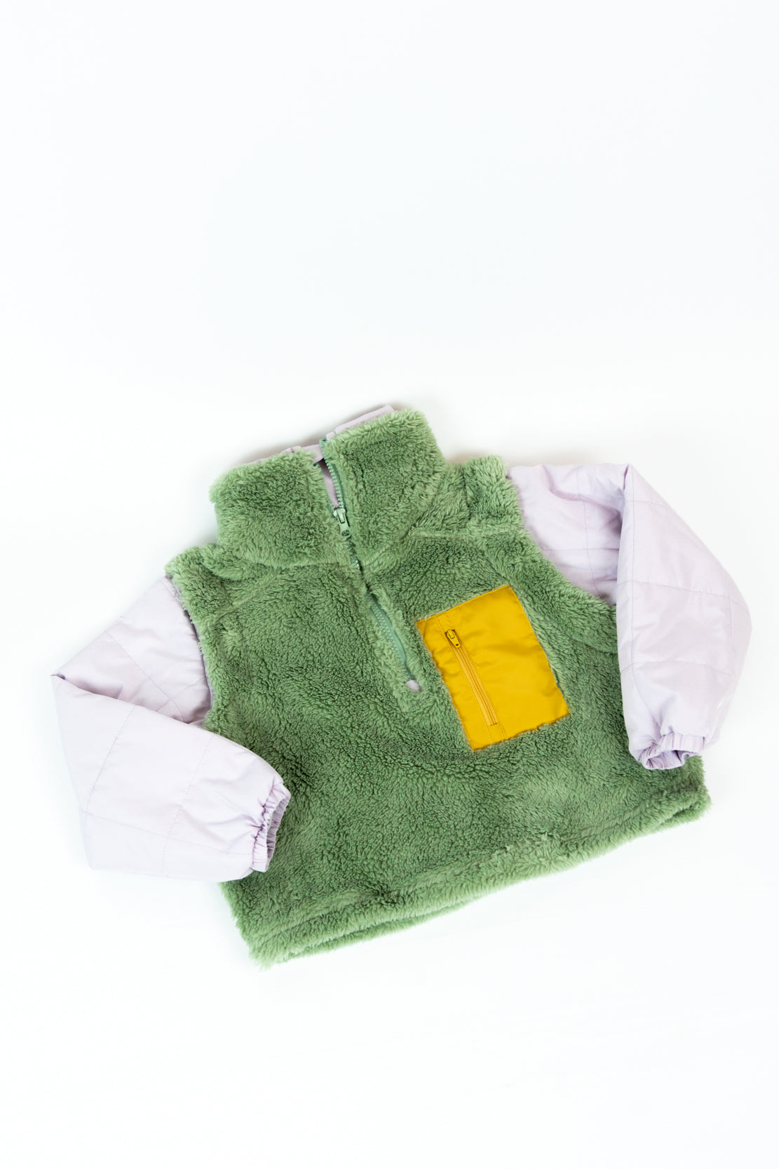 Kids' Sherpa Jacket | Lavender/Sage/Yellow