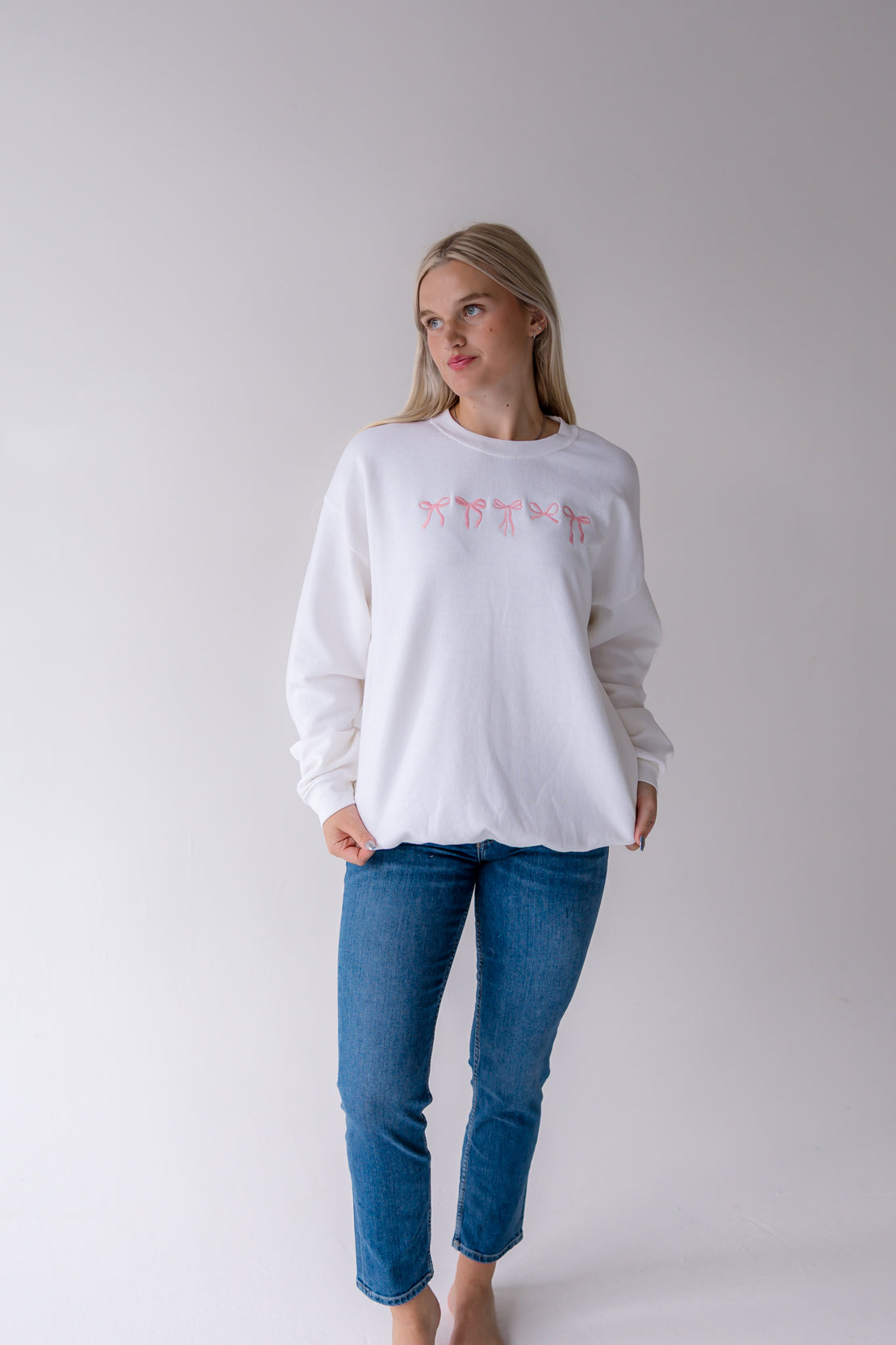Mini Bows Sweatshirt | Cream