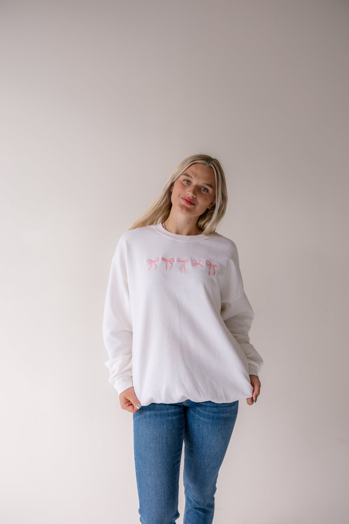 Mini Bows Sweatshirt | Cream