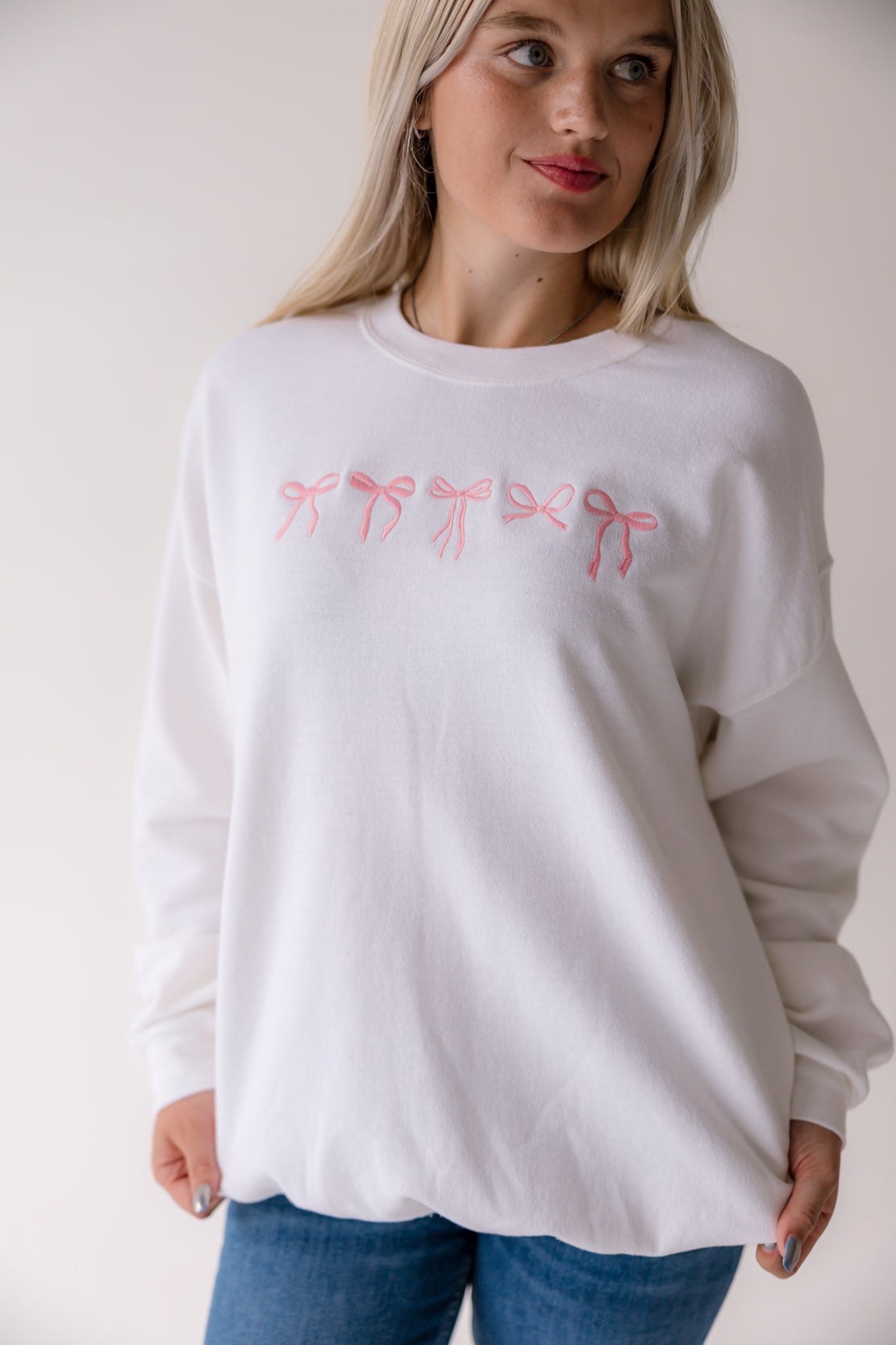 Mini Bows Sweatshirt | Cream