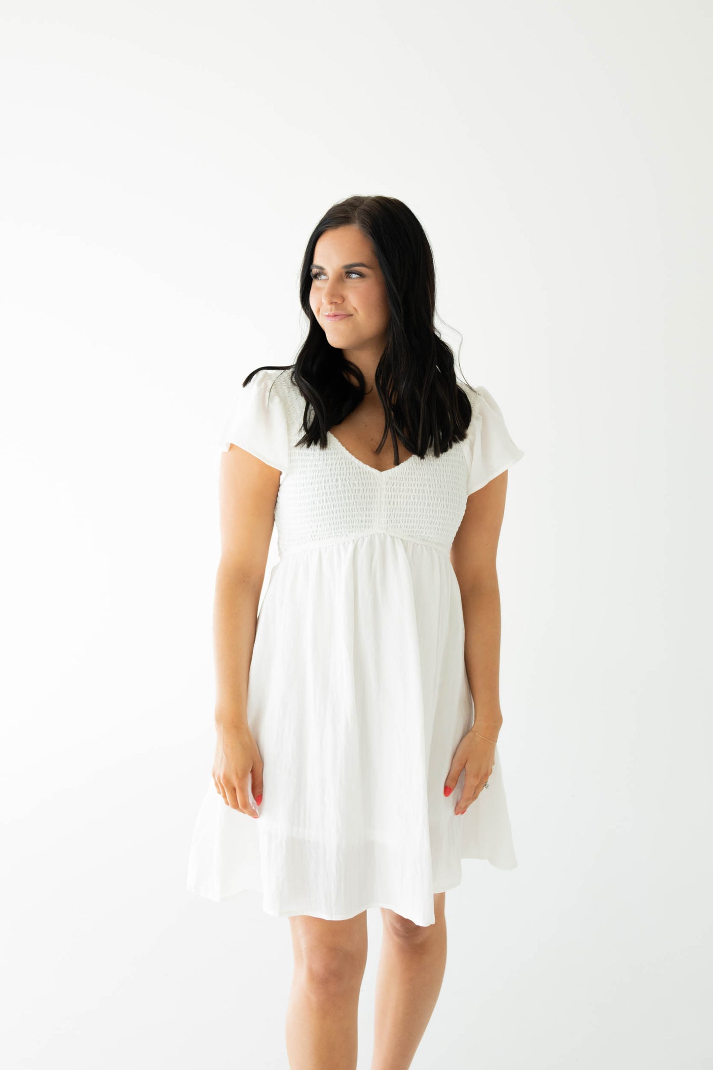Novi Mini Dress | White