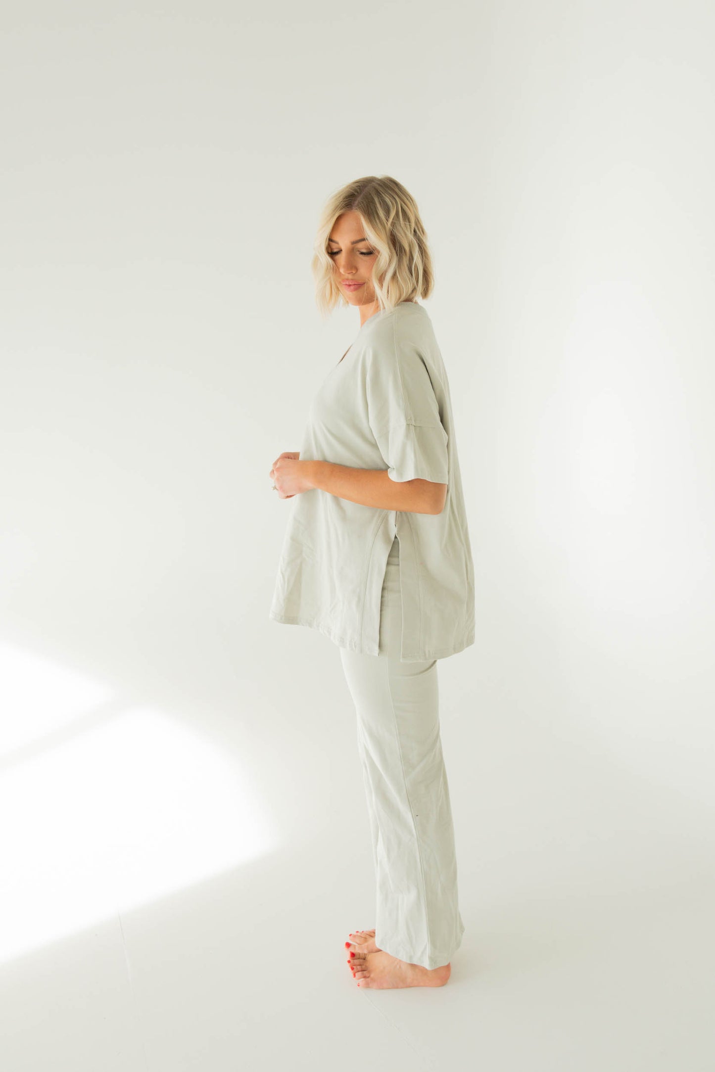 Brittany Cotton Pant & Top Set | Seagrass