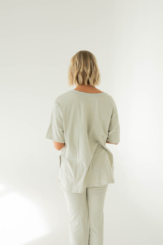 Brittany Cotton Pant & Top Set | Seagrass