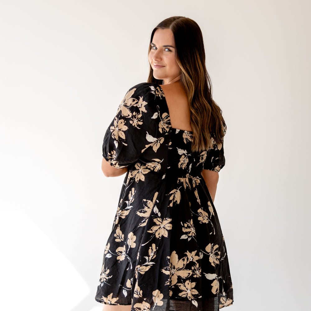 
                      
                        Kinsley Floral Mini Dress | Black
                      
                    