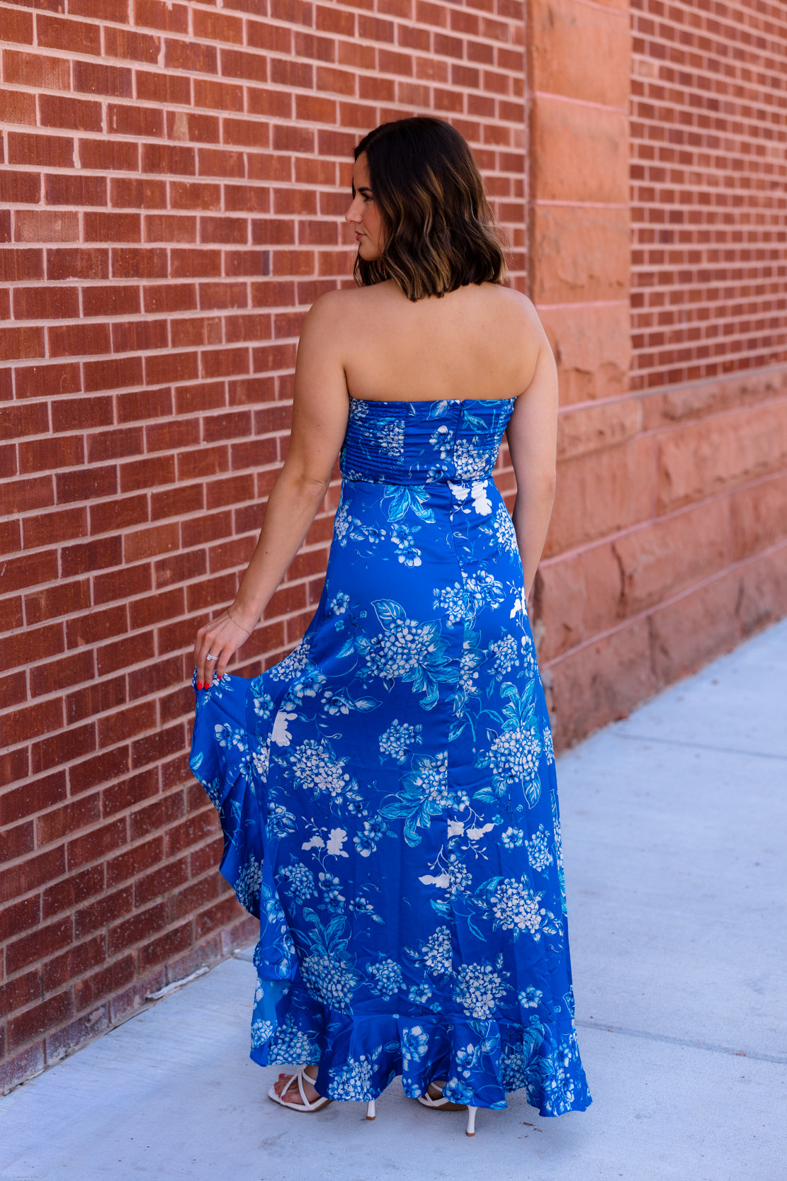 Kasey Strapless Floral Maxi Dress | Twilight Daphne