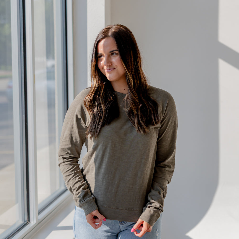 Everett Basic Long Sleeve | Dusty Olive