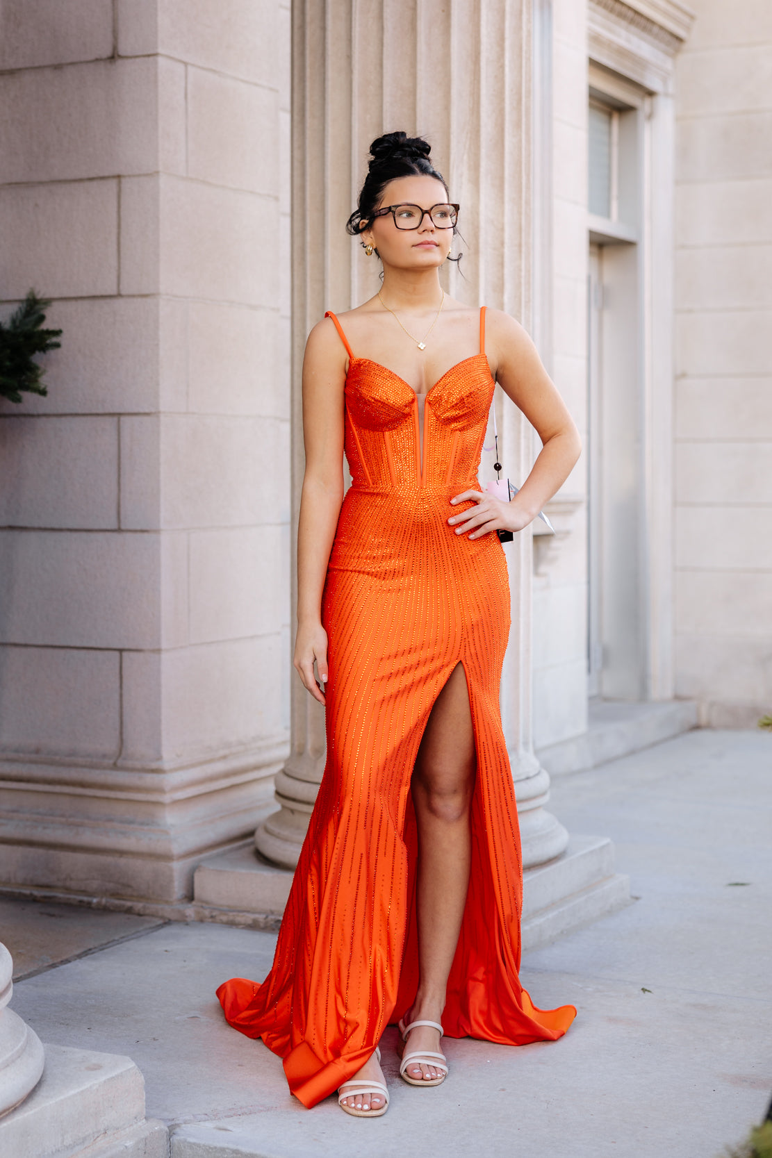 Prom Dress 55924 | Orange