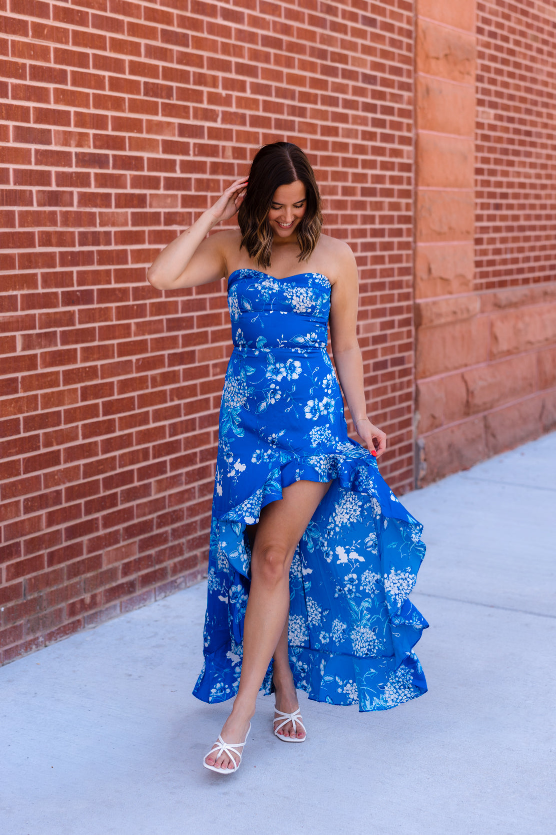 Kasey Strapless Floral Maxi Dress | Twilight Daphne