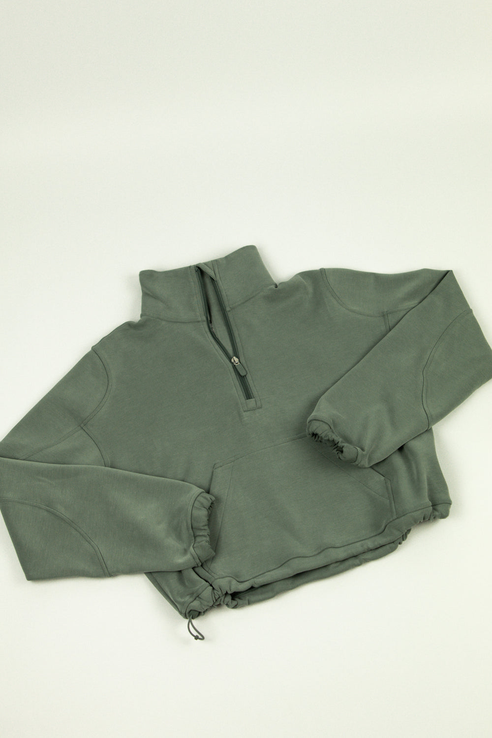 Brushed Softstreme Half Zip | Grey Eucalyptus