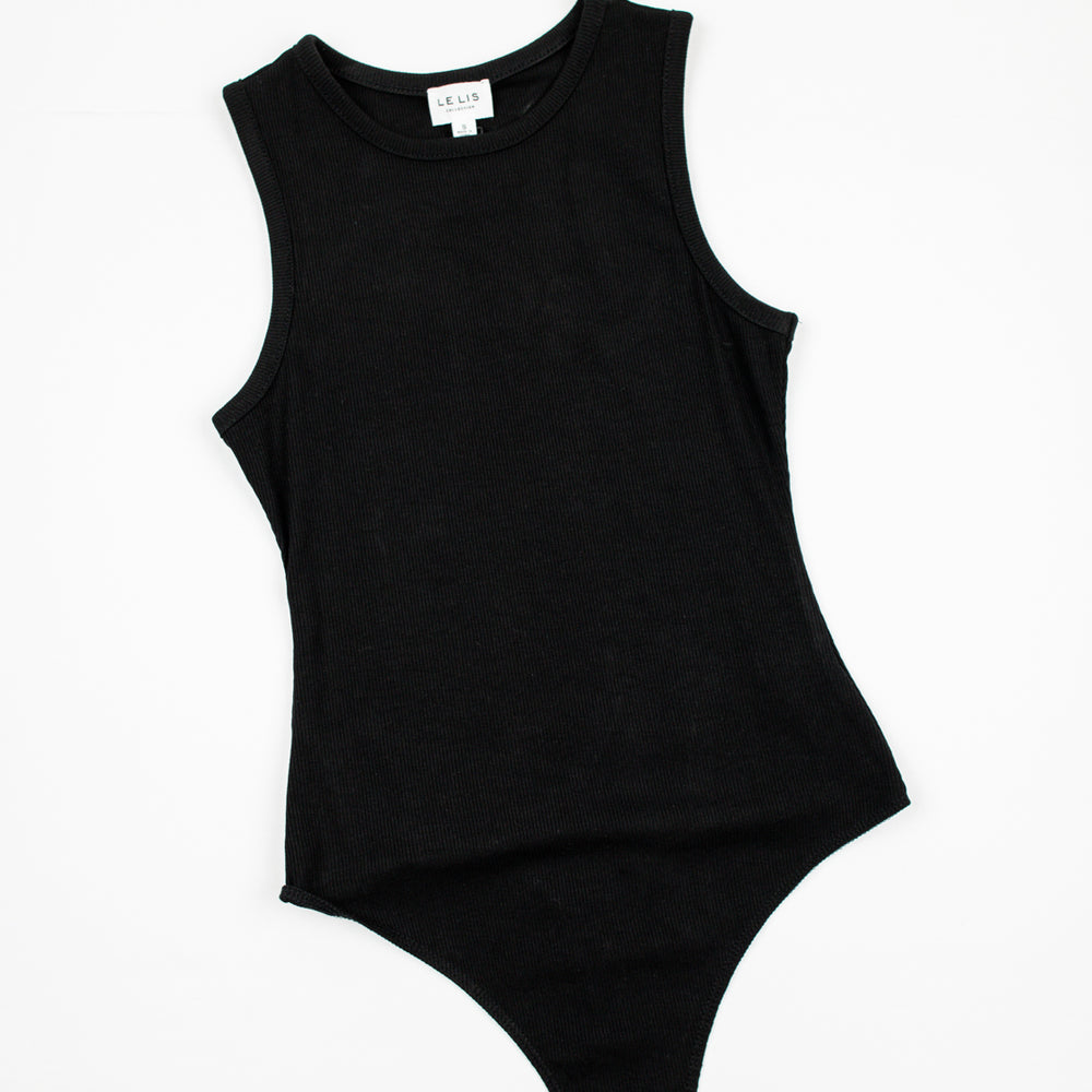 Mae Round Neck Bodysuit | Black