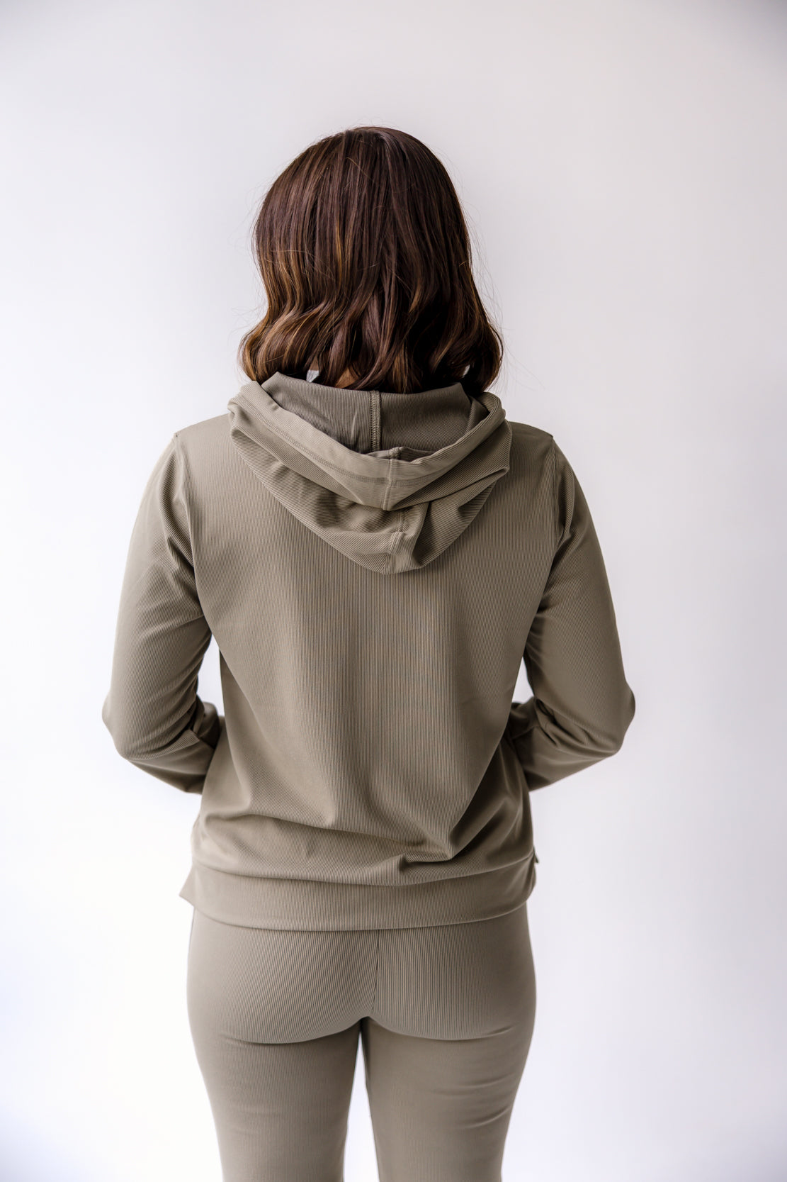 Izzy Ribbed Hoodie | Vetiver