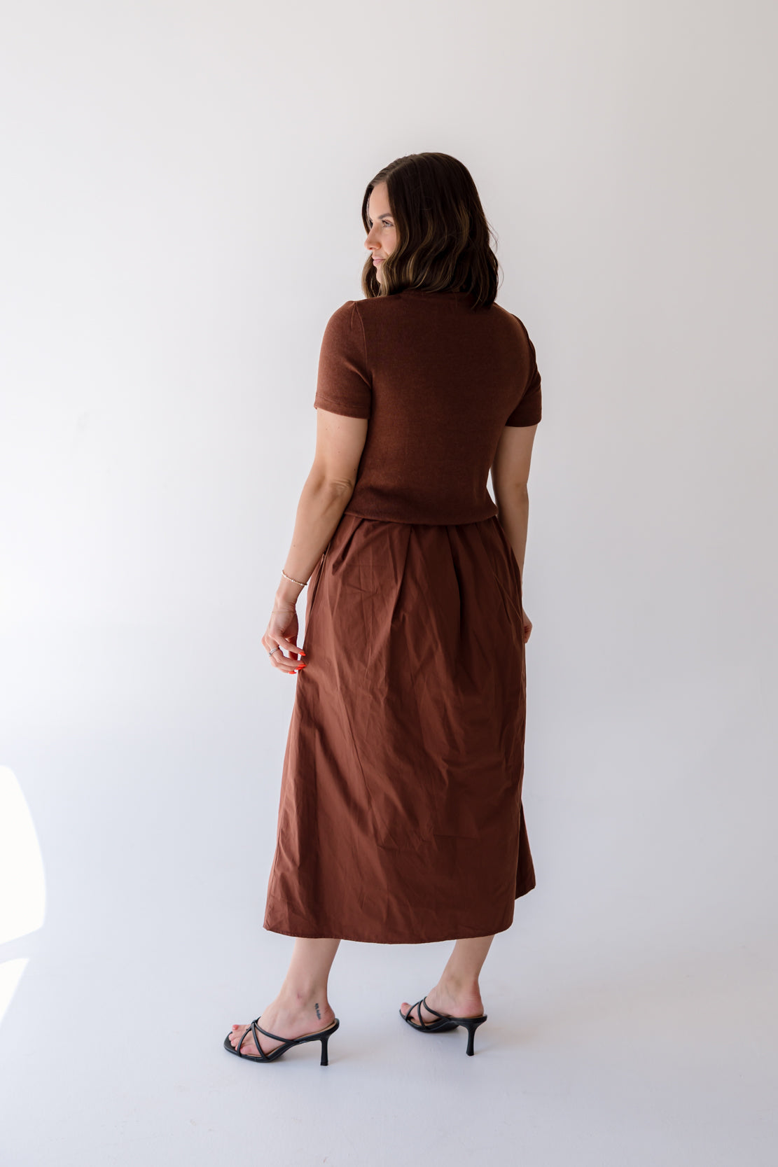 Lennie Sweater Midi Dress | Burlwood/Wine