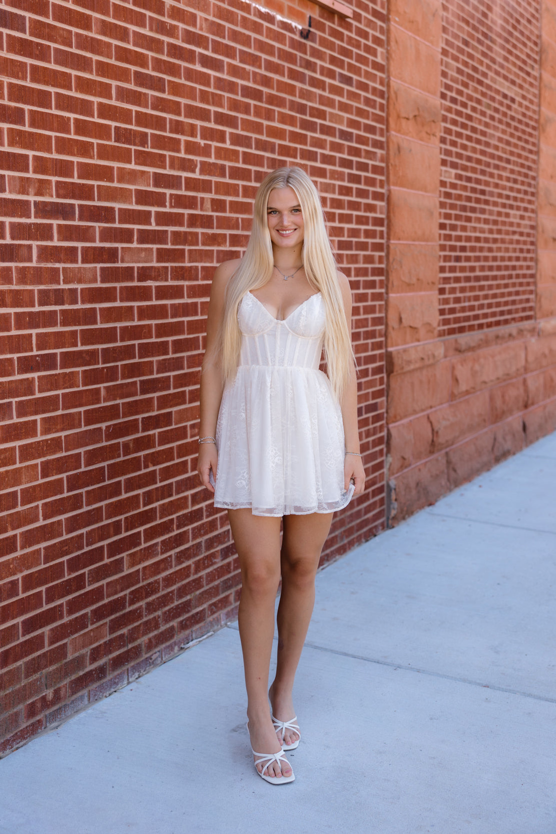 Layla Lace Mini Dress | Cream