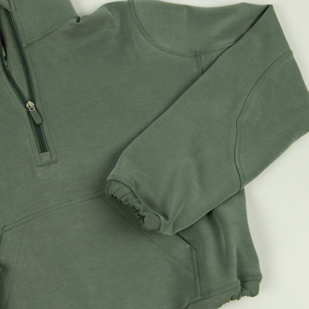 Brushed Softstreme Half Zip | Grey Eucalyptus