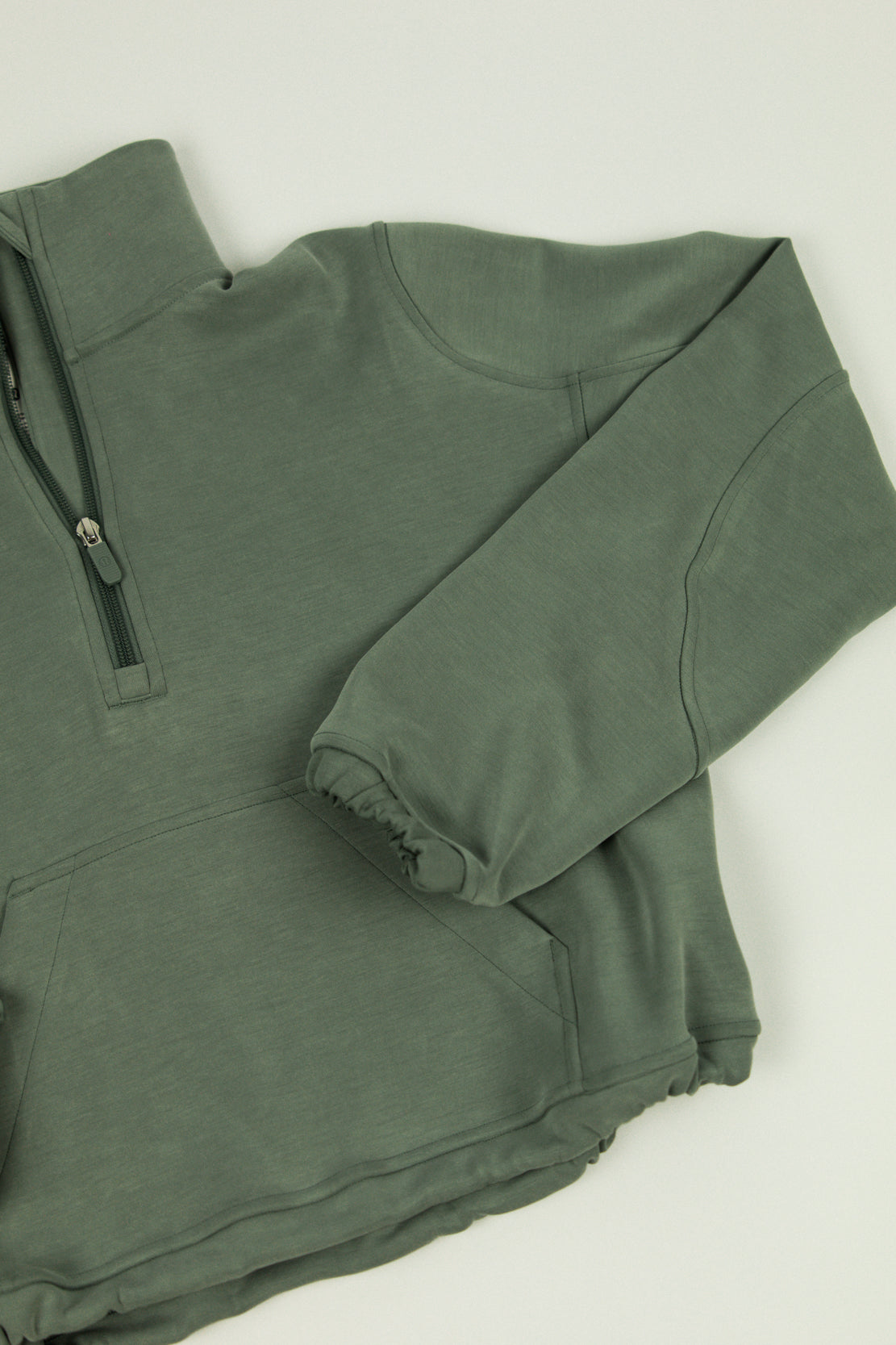 Brushed Softstreme Half Zip | Grey Eucalyptus