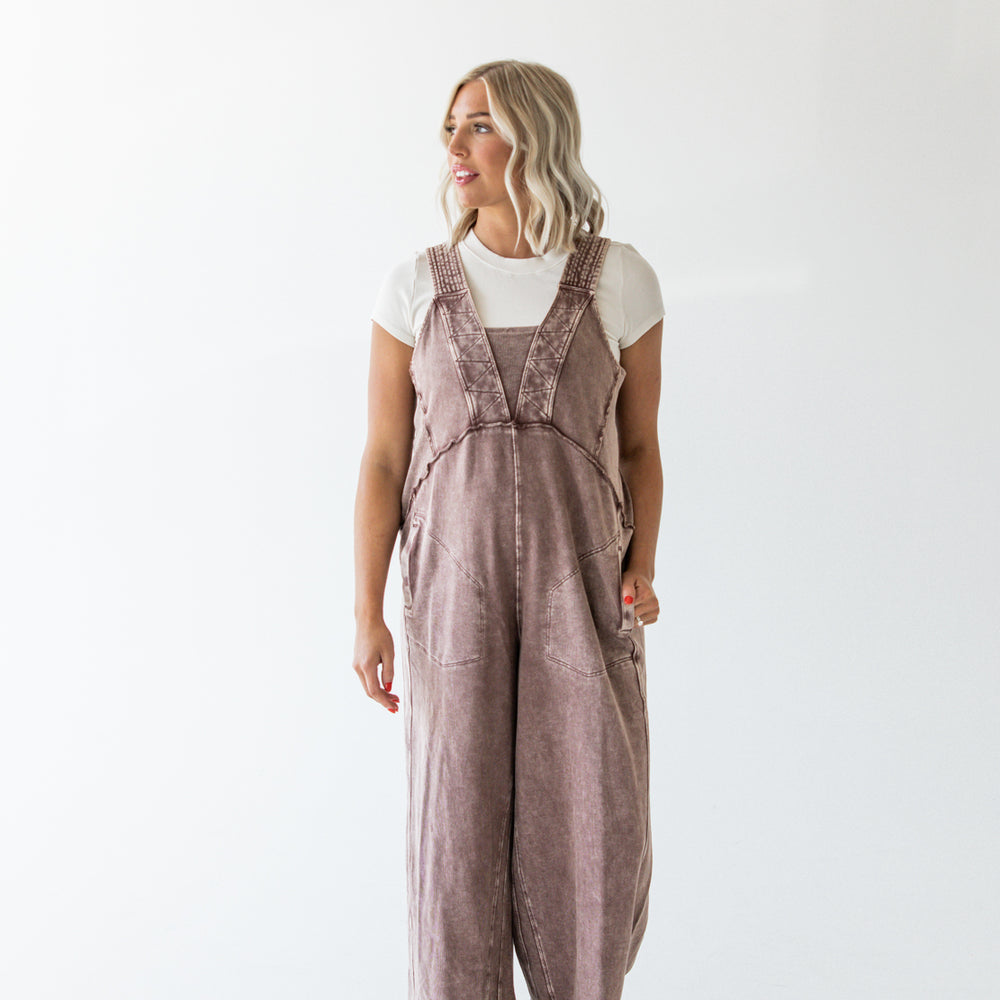 
                      
                        Terry Knit Jumpsuit | Chocolate
                      
                    