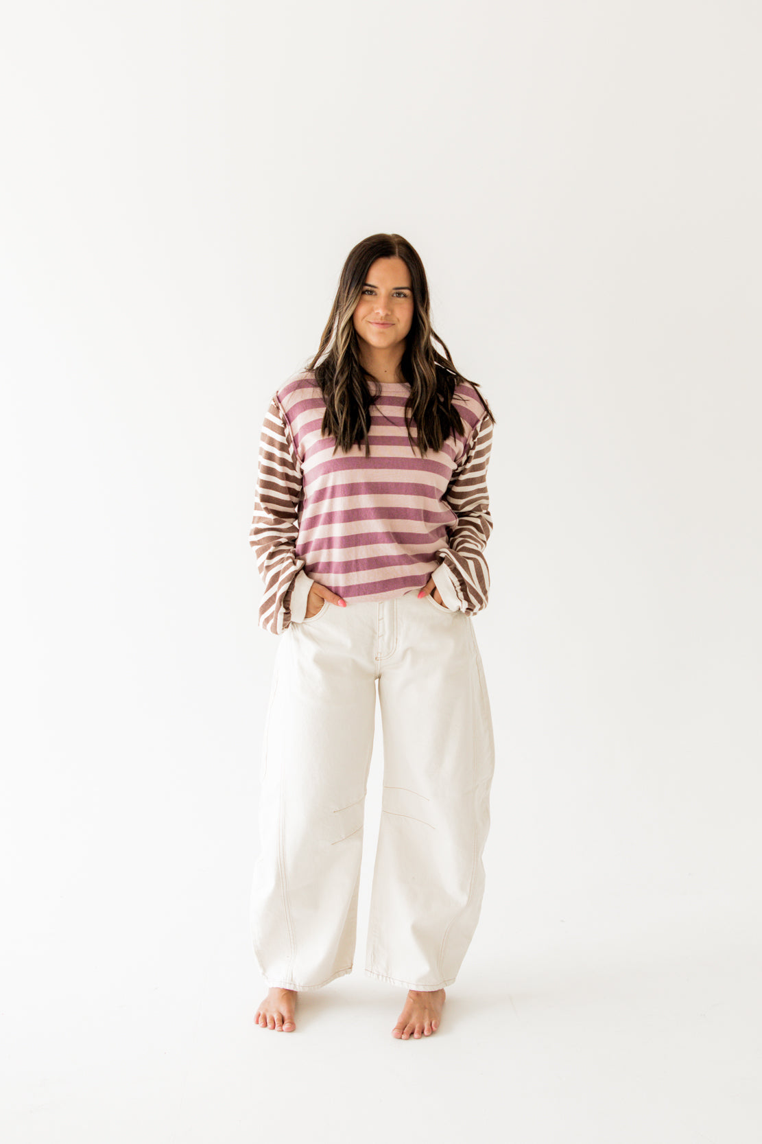 Sawyer Stripe Tee | Plum