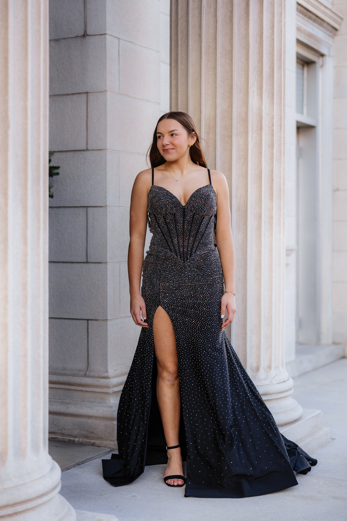 Prom Dress 57663 | Black/Silver