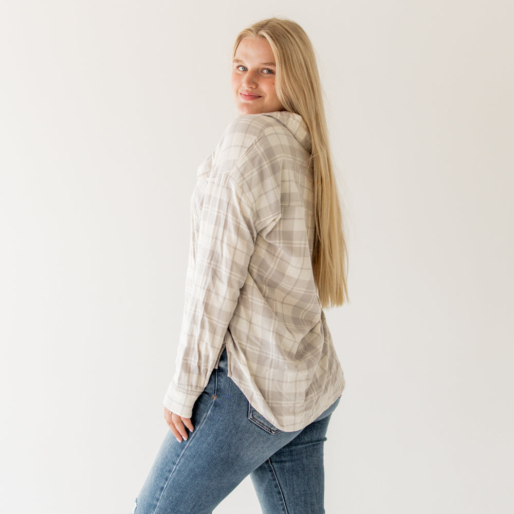 Journey Lightweight Flannel | Heather Grey