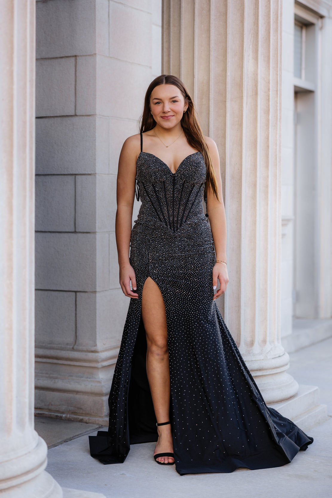 Prom Dress 57663 | Black/Silver
