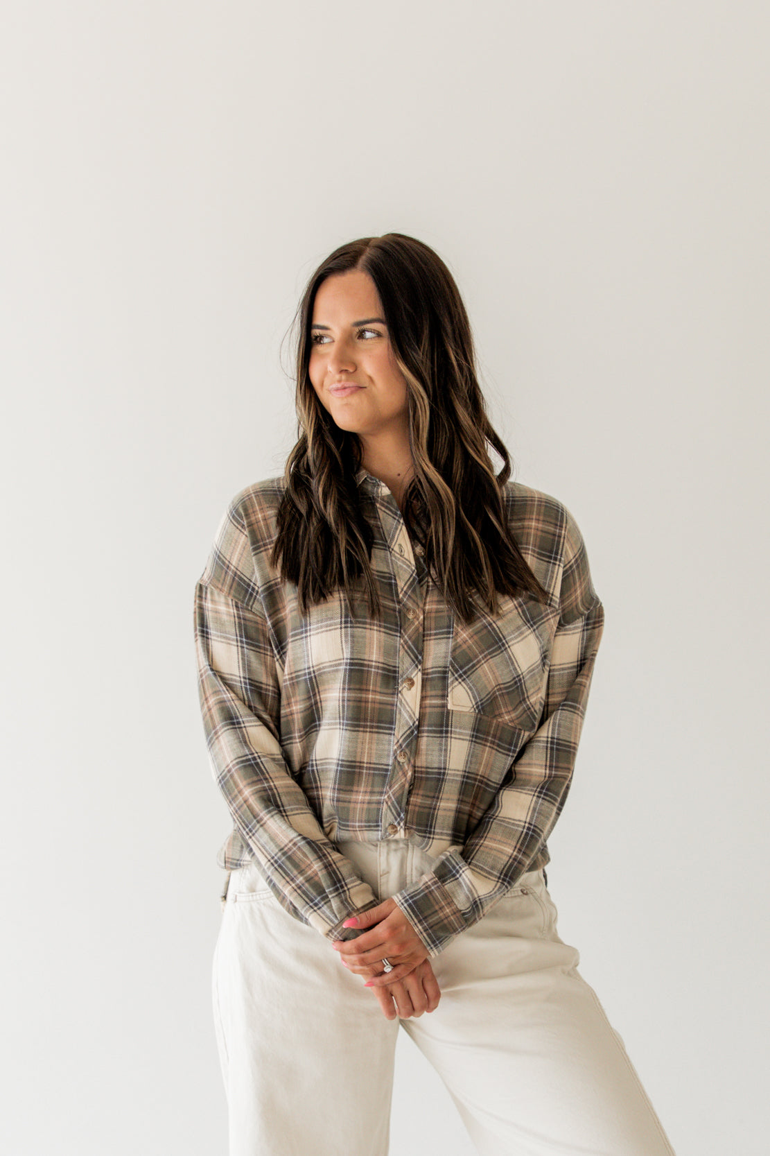 Alessia Oversized Flannel | Olive