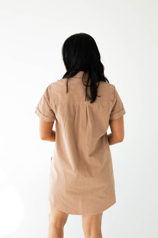 Nori Short Sleeve Shirt Dress | Washed Mocha