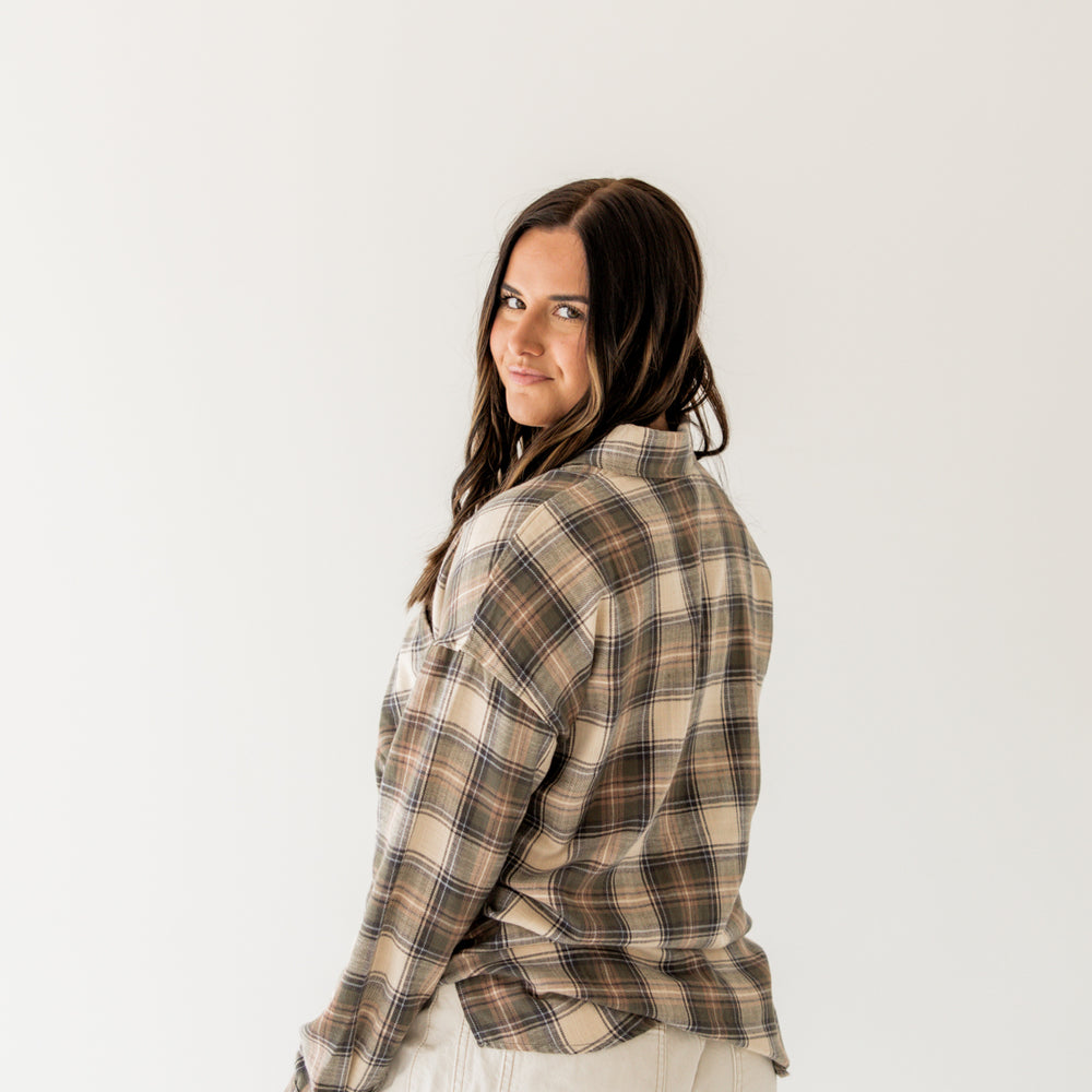 
                      
                        Alessia Oversized Flannel | Olive
                      
                    