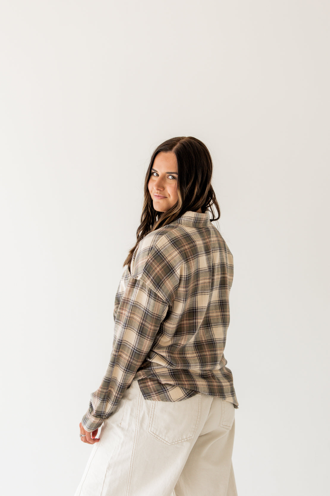 Alessia Oversized Flannel | Olive