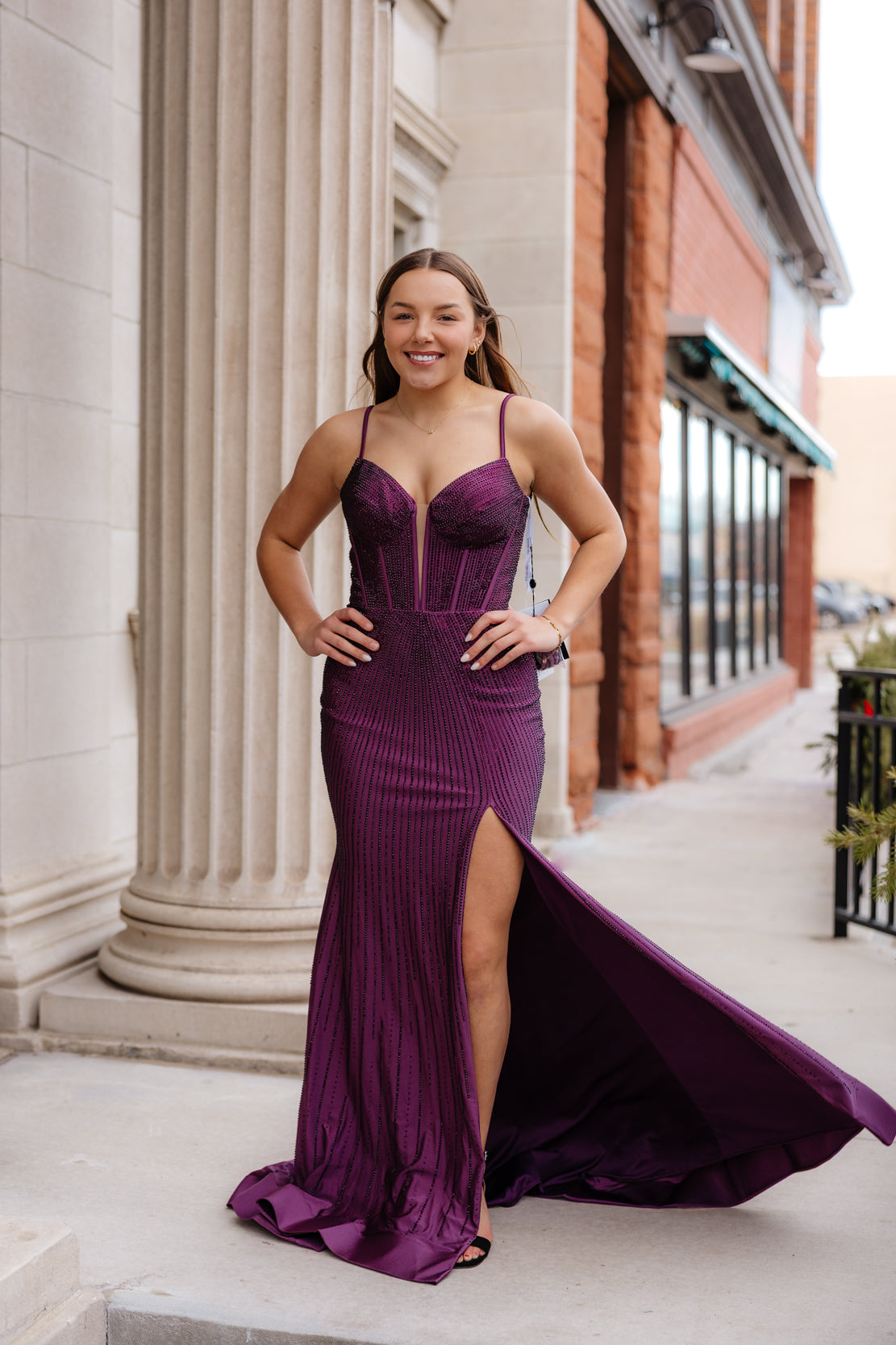 Prom Dress 55924 | Plum