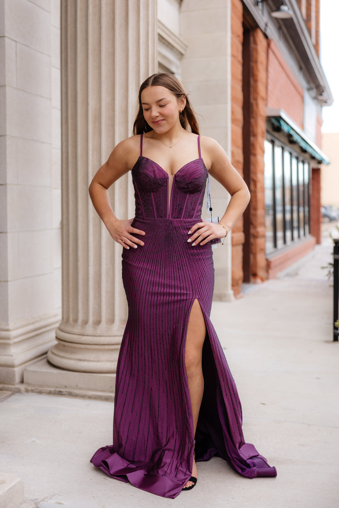 Prom Dress 55924 | Plum